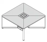 Стол для переговоров на 8 человек квадратный 